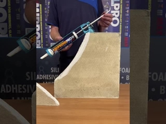 Sellador de silicona ácida con capacidad de 590 ml para proyectos de construcción, no inflamable y con hundimiento ≤1 mm