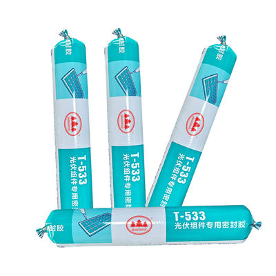 Un buen precio. Protector solar OEM Panel solar sellador de silicona negro 600 ml para módulos Pv en línea