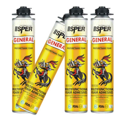 Un buen precio. 750 ml de relleno de espuma de poliuretano de color beige blanco a prueba de fuego en línea