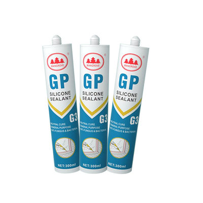 Un buen precio. Aglutinante adhesivo de curado acético impermeable Blanco para el sellamiento de unión de vidrio en línea