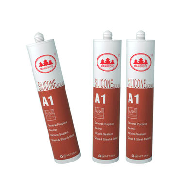 Sellador de silicona ácida con capacidad de 590 ml para proyectos de construcción, no inflamable y con hundimiento ≤1 mm