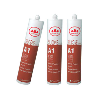 Pegamento de vidrio sellador de silicona ácido gris negro blanco transparente resistente a los rayos UV