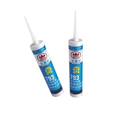 Sellador de silicona RTV neutro blanco impermeable para ventanas de aluminio, cocina y baño