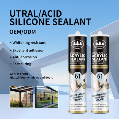 Free Sample No Smell Mildew Resistant Caulk Bathroom and Water Basin Neutral Silicone Sealant Adhesive