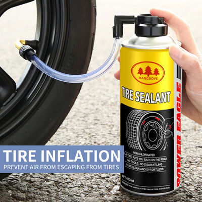 Un buen precio. Sellador e inflador para el cuidado de neumáticos de coche, selladores adhesivos eficaces para reparación de emergencia de neumáticos de motocicleta y vehículo, 400ml en línea