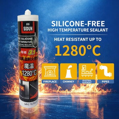 Un buen precio. Rango adhesivo de alta temperatura Capó de acero inoxidable Sellado de conductos 1280°C Pegamento ignífugo ignífugo en línea